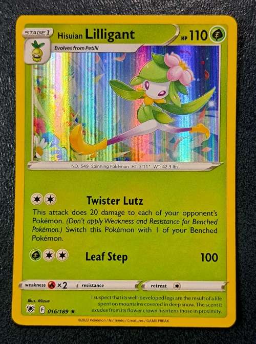 Pokemon Trading Cards - TCG - Hisuian Lilligant - 016/189 - Holo Rare - Astral Radiance - NM