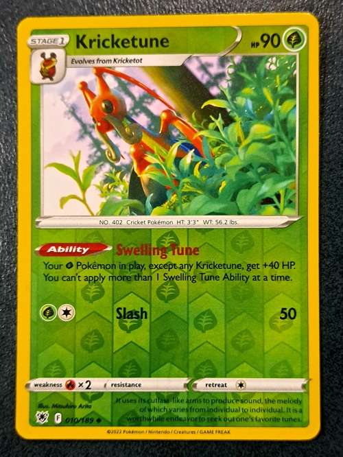Pokemon Trading Cards - TCG - Kricketune - 010/189 - Reverse Holo - Astral Radiance - NM