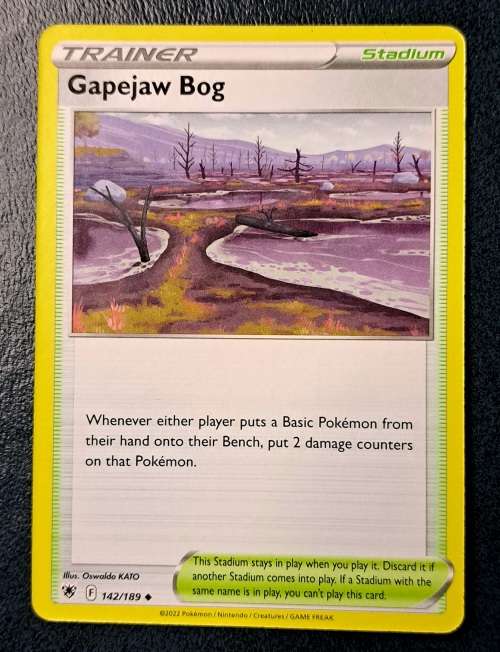 Pokemon Trading Cards - TRAINER - Gapejaw Bog - 142/189 - Uncommon - Astral Radiance - NM
