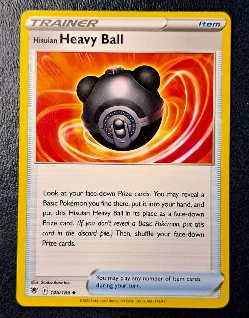 Pokemon Trading Cards - TRAINER - Hisuian Heavy Ball - 146/189 - Uncommon - Astral Radiance - NM