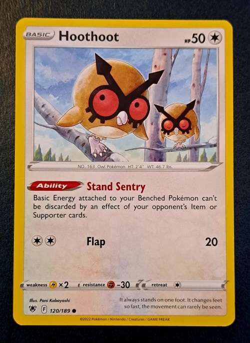 Pokemon Trading Cards - Hoothoot - 120/189 - Common - Astral Radiance - NM