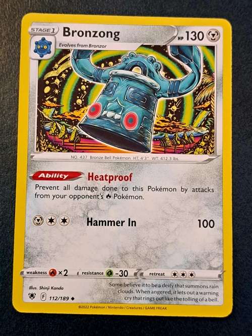 Pokemon Trading Cards - Bronzor - 112/189 - Common - Astral Radiance - NM