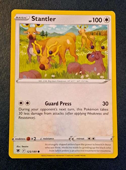Pokemon Trading Cards - Stantler - 125/189 - Common - Astral Radiance - NM