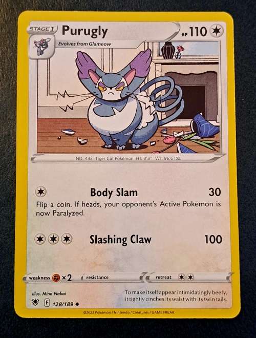 Pokemon Trading Cards - Purugly - 128/189 - Uncommon - Astral Radiance - NM