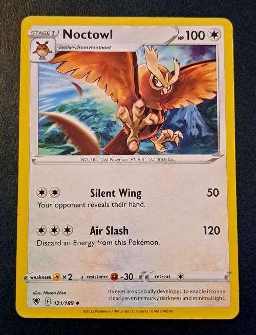 Pokemon Trading Cards - Noctowl - 121/189 - Uncommon - Astral Radiance - NM