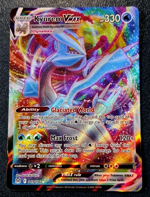 Pokemon Trading Cards - Kyurem VMAX - 049/196 - Ultra Rare - Lost Origin - NM