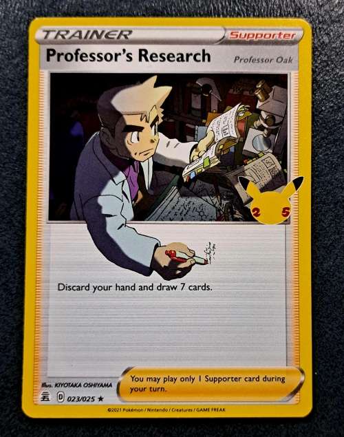 Pokemon Trading Cards - Professor`s Research - 23/25 - Holo Rare - Celebrations Singles - NM