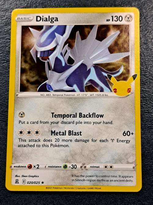 Pokemon Trading Cards - Dialga - 20/25 - Holo Rare - Celebrations Singles - NM