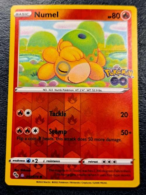 Pokemon Trading Cards - Ditto (Numel) - 013/078 - Reverse Holo Unpeeled - Pokemon Go - NM