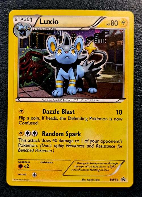 Pokemon Trading Cards - Luxio - BW34 - Black & White Promos - Cosmos Holo Promo - NM