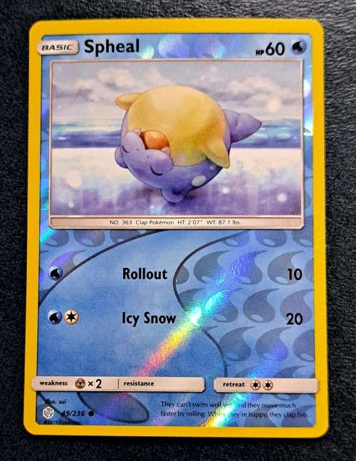 Pokemon Trading Cards - Spheal - 49/236 - Reverse Holo - Cosmic Eclipse NM