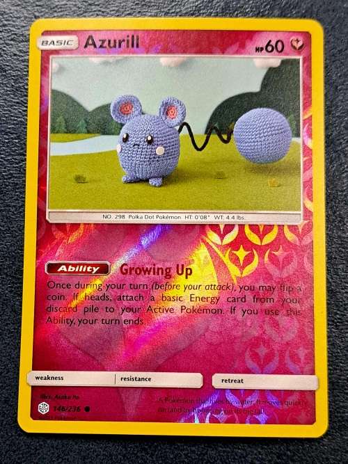 Pokemon Trading Cards - Azurill - 146/236 - Reverse Holo - Cosmic Eclipse NM