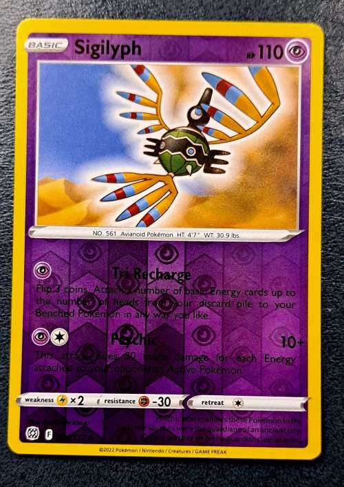 Pokemon Trading Cards - Sigilyph - 066/172 - Reverse Holo - Brilliant Stars - NM