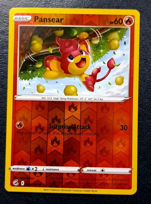 Pokemon Trading Cards - Pansear - 037/264 - Reverse Holo - Fusion Strike - NM