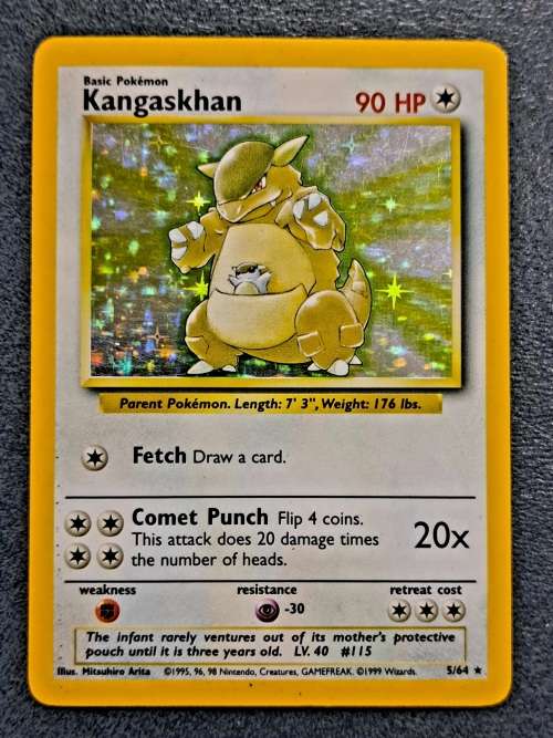 Pokemon Trading Cards - Rare 1999 Jungle Holo Print Error Combo - No Set Symbol  - MOD