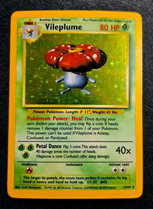 Pokemon Trading Cards - Rare 1999 Jungle Holo Print Error Combo - No Set Symbol  - MOD