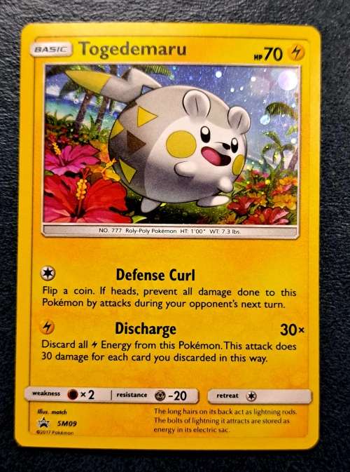 Pokemon Trading Cards - Togedemaru - SM09 - Cosmos Holo Promo  - NM