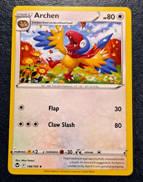 Pokemon Trading Cards - Archen - 146/195 - Uncommon - Silver Tempest (NM)