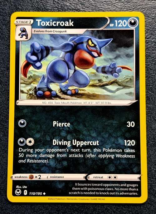 Pokemon Trading Cards - Toxicroak - 110/195 - Uncommon - Silver Tempest (NM)