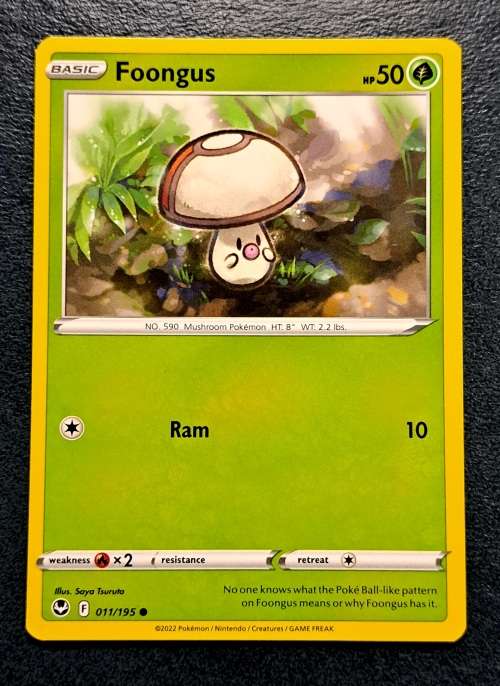 Pokemon Trading Cards - Foongus - 011/195 - Common - Silver Tempest (NM)