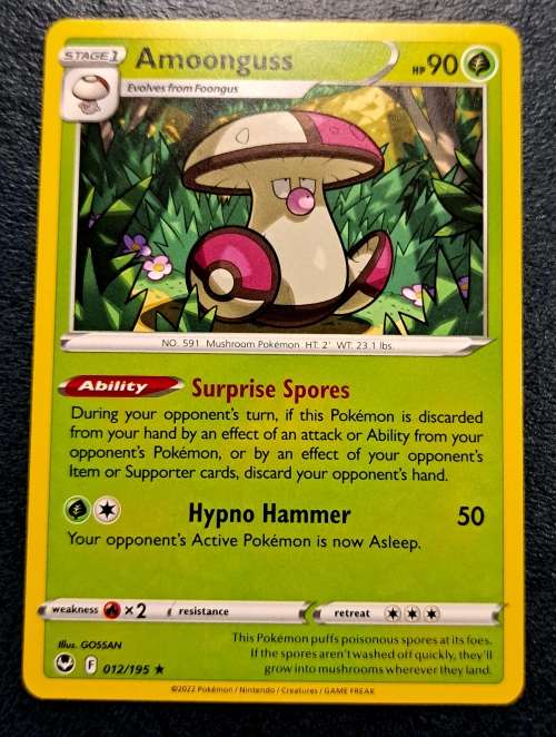 Pokemon Trading Cards - Amoonguss - 012/195 - Rare - Silver Tempest (NM)