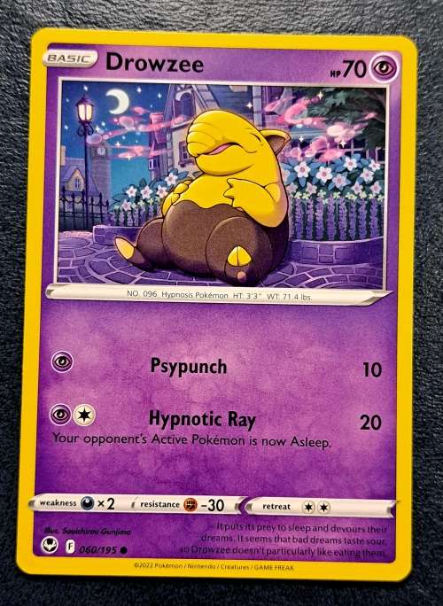Pokemon Trading Cards - Drowzee - 060/195 - Common - Silver Tempest (NM)