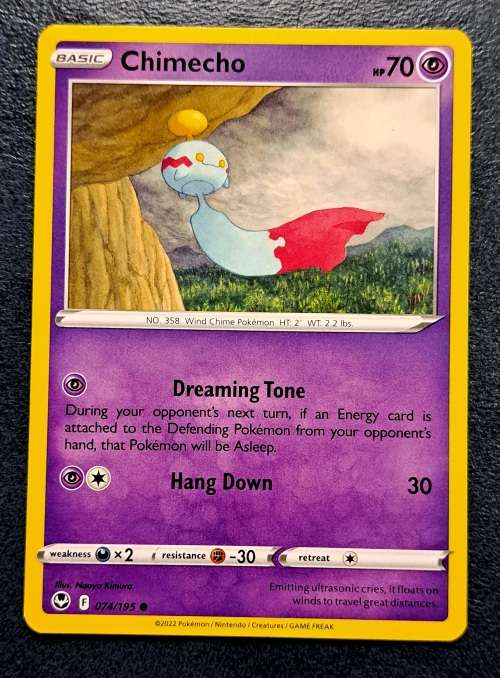 Pokemon Trading Cards - Chimecho - 074/195 - Common - Silver Tempest (NM)