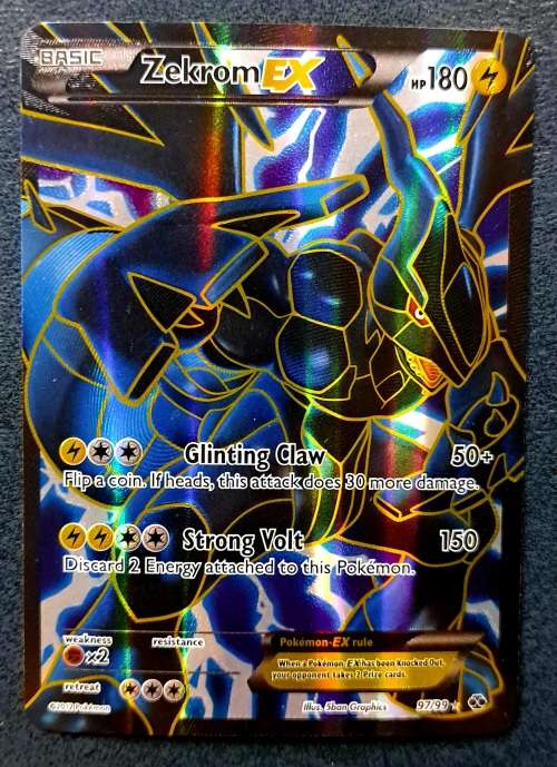 Pokemon Trading Cards - Zekrom EX - 97/99 - Full Art Ultra Rare Black & White - Next Destinies - LP