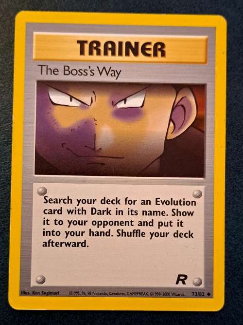 Pokemon Trading Cards - The Boss`s Way - 73/82 - 2000 Team Rocket Unlimited - NM