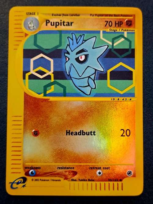 Pokemon Trading Cards - Pupitar - 90/165 - Reverse Holo - Expedition Singles - NM