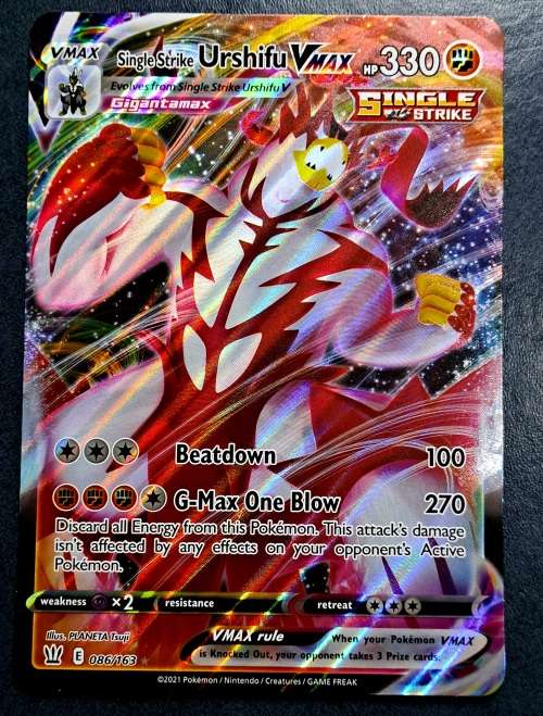 Pokemon Trading Cards - Single Strike Urshifu VMAX - 086/163 - Oversized Jumbo Cards  - NM