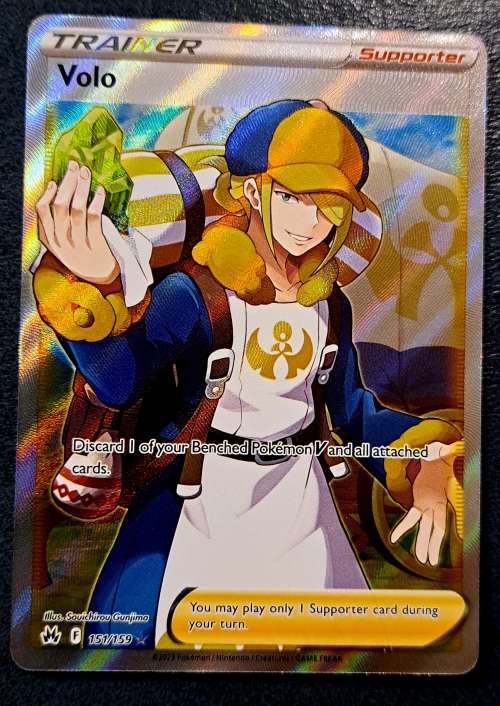 Pokemon Trading Cards -  Volo - 151/159 - Full Art Ultra Rare - Crown Zenith Singles - NM