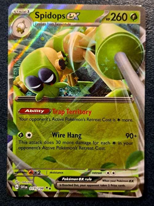 Pokemon Trading Cards -   Spidops ex - 019/198 - Ultra Rare Scarlet & Violet (Base Set) Singles - NM