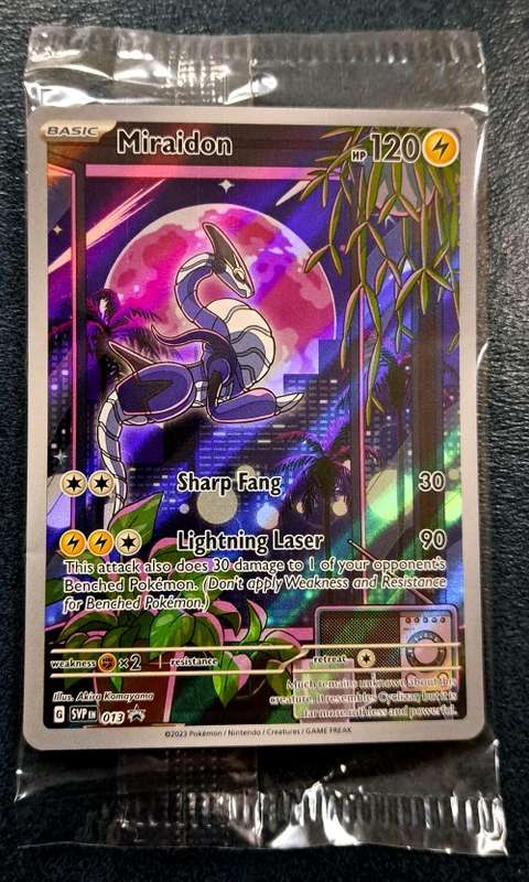 Pokemon Trading Cards - Sealed Miraidon - SVP013 - Illustration Rare Promo - NM