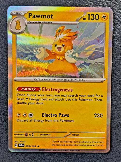 Pokemon Trading Cards - Pawmot - 076/198 - Holo Rare - Scarlet & Violet Base Set - NM