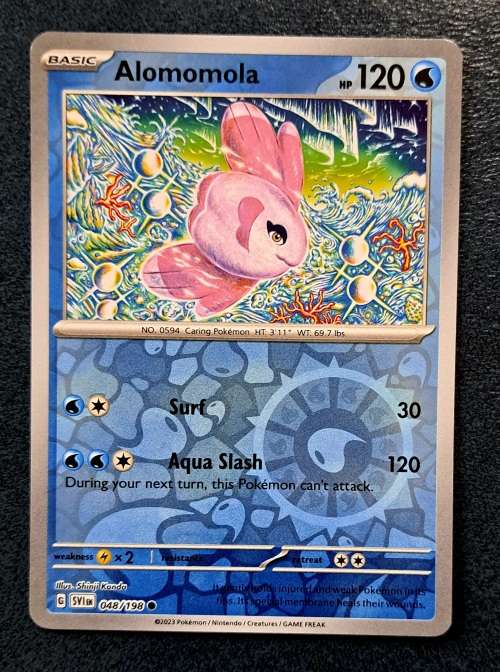 Pokemon Trading Cards - Alomomola - 048/198 - Reverse Holo - Scarlet & Violet Base Set - NM