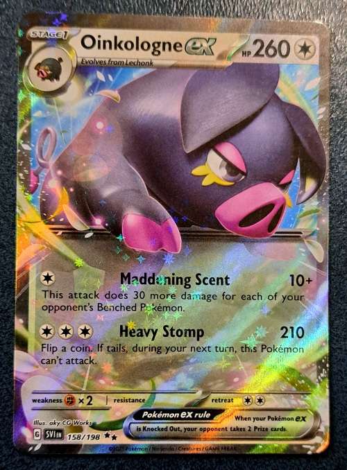 Pokemon Trading Cards - Oinkologne ex - 158/198 - Ultra Rare - Scarlet & Violet - NM