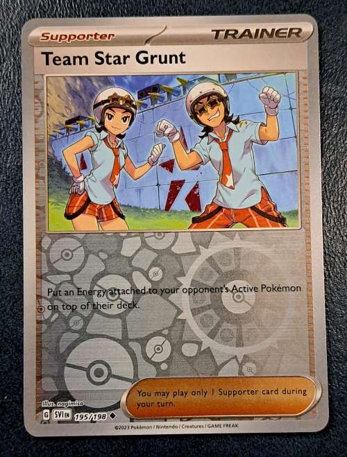 Pokemon Trading Cards - Team Star Grunt - 195/198 - Reverse Holo - Scarlet & Violet - NM