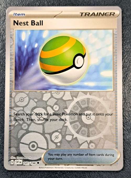Pokemon Trading Cards - Nest Ball - 181/198 - Reverse Holo - Scarlet & Violet - NM