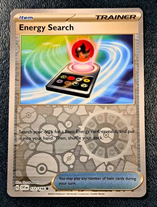 Pokemon Trading Cards - Energy Search - 172/198 - Reverse Holo - Scarlet & Violet - NM