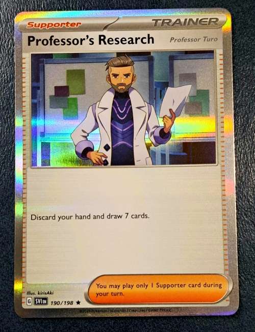 Pokemon Trading Cards - Professor`s Research (Prof Turo) - 190/198 - Holo - Scarlet & Violet - NM