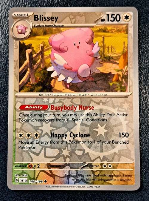 Pokemon Trading Cards - Blissey - 145/198 - Reverse Holo - Scarlet & Violet - NM