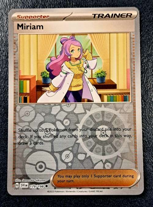 Pokemon Trading Cards - Miriam - 179/198 - Reverse Holo - Scarlet & Violet - NM