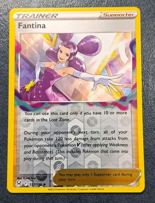 Pokemon Trading Cards - Fantina - 157/196 - Reverse Holo - Lost Origins - NM