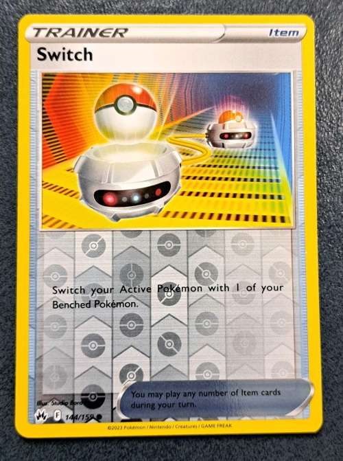 Pokemon Trading Cards - Switch - 144/159 - Reverse Holo - Crown Zenith - NM