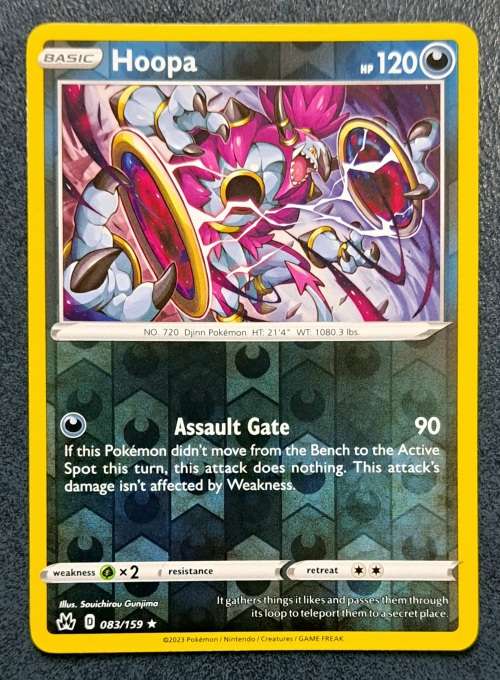 Pokemon Trading Cards - Hoopa - 083/159 - Rare Reverse Holo - Crown Zenith - NM