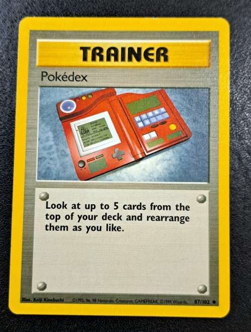 Pokemon Trading Cards - Pokedex - 87/102 - 1999 Base Set Unlimited Singles - LP/NM
