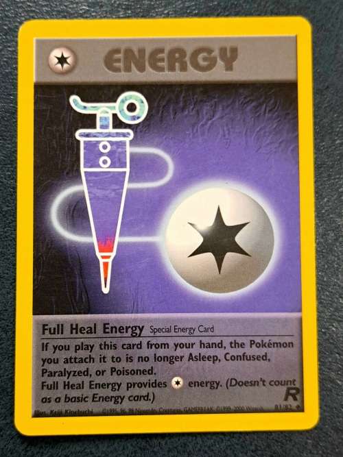 Pokemon Trading Cards - Full Heal Energy - 81/82 - 2000 Team Rocket Unlimited - LP/NM