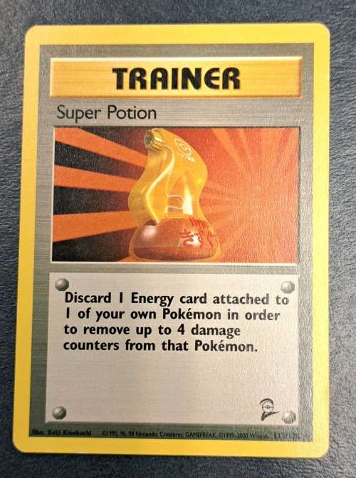 Pokemon Trading Cards - Super Potion - 117/130 - 2000 Base Set 2 Unl - LP/NM