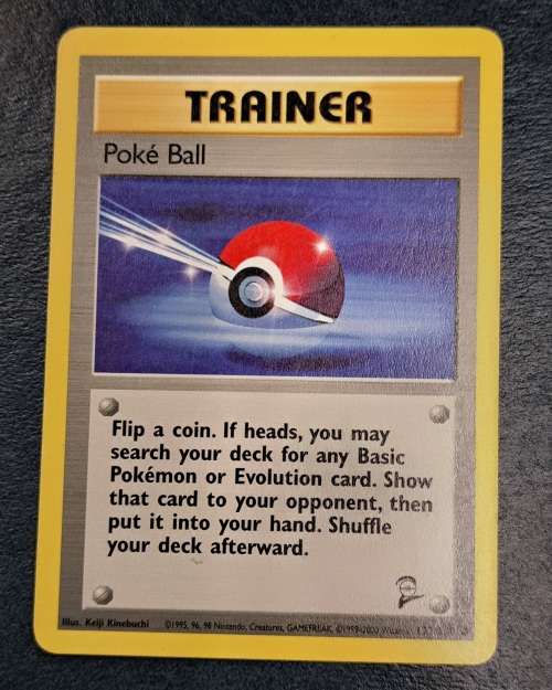 Pokemon Trading Cards - Poke Ball - 121/130 - 2000 Base Set 2 Unl - LP/NM